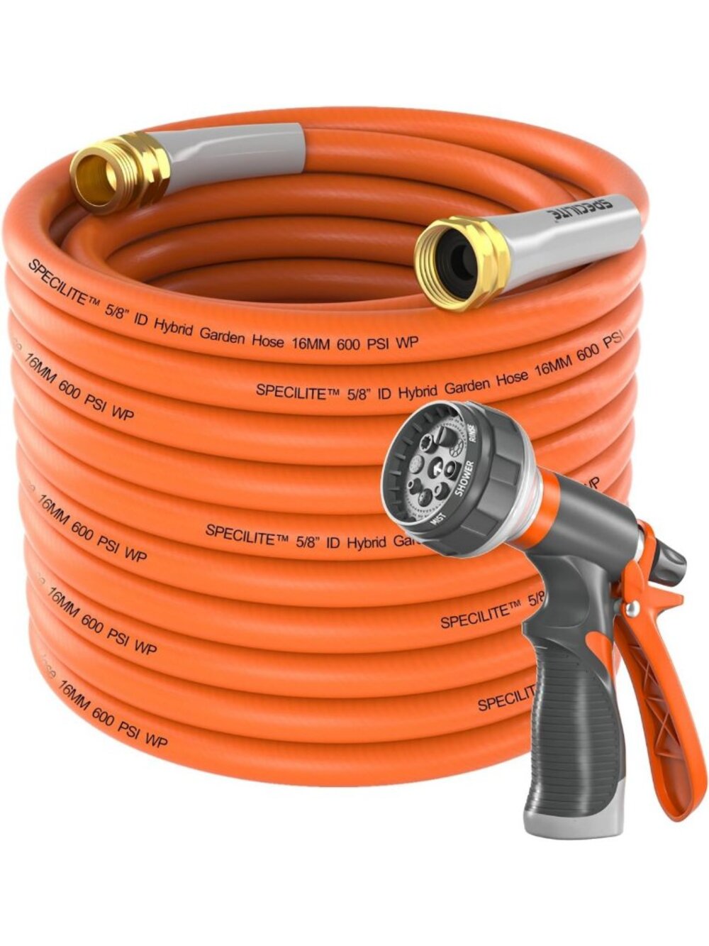 Heavy Duty 150ft Garden Water Hose | Flexible, Kink-Free, Lightweight, 600 PSI